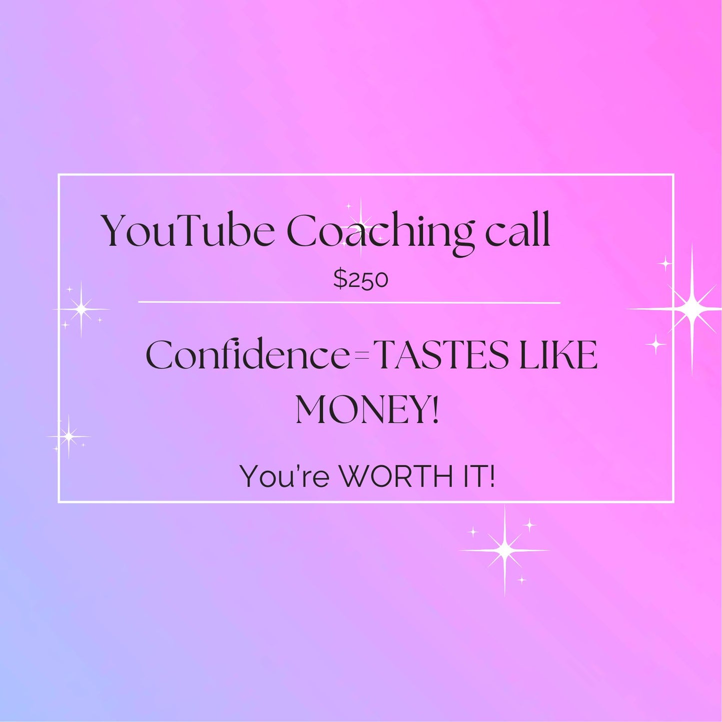 YouTube Coaching Call GIFT CARDS! You are worth it!